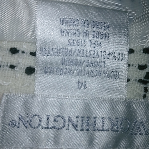 Worthington 14 Academia Creme Tweed Skirt plus - Picture 2 of 8